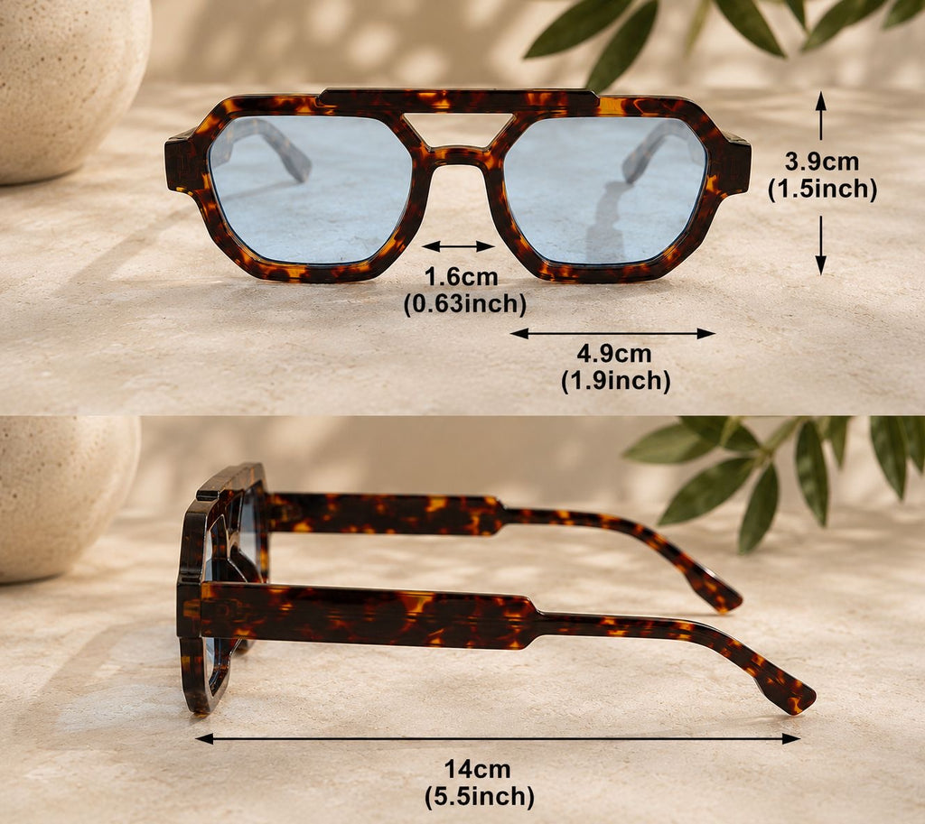 Elegante Braune Sonnenbrille im Modern Vintage Stil mit Hellen Gläsern